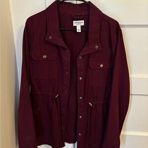 Arizona Jean Company Women's Deep Red Utility Jacket